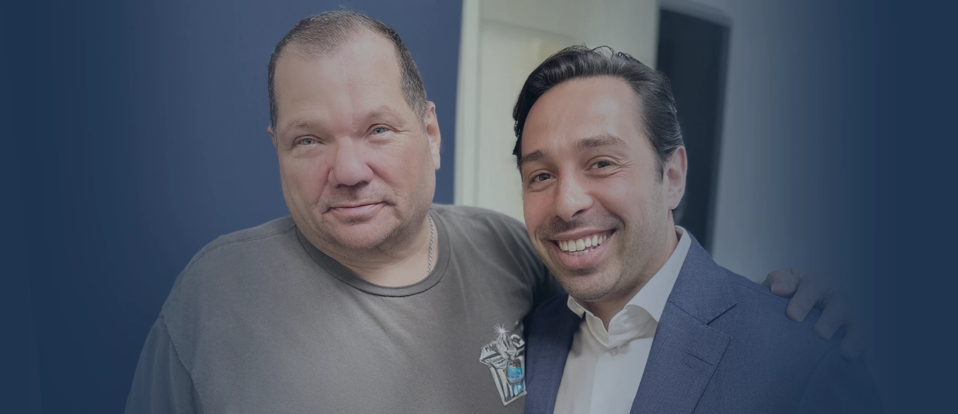 David Parizh with patient. testimonial image