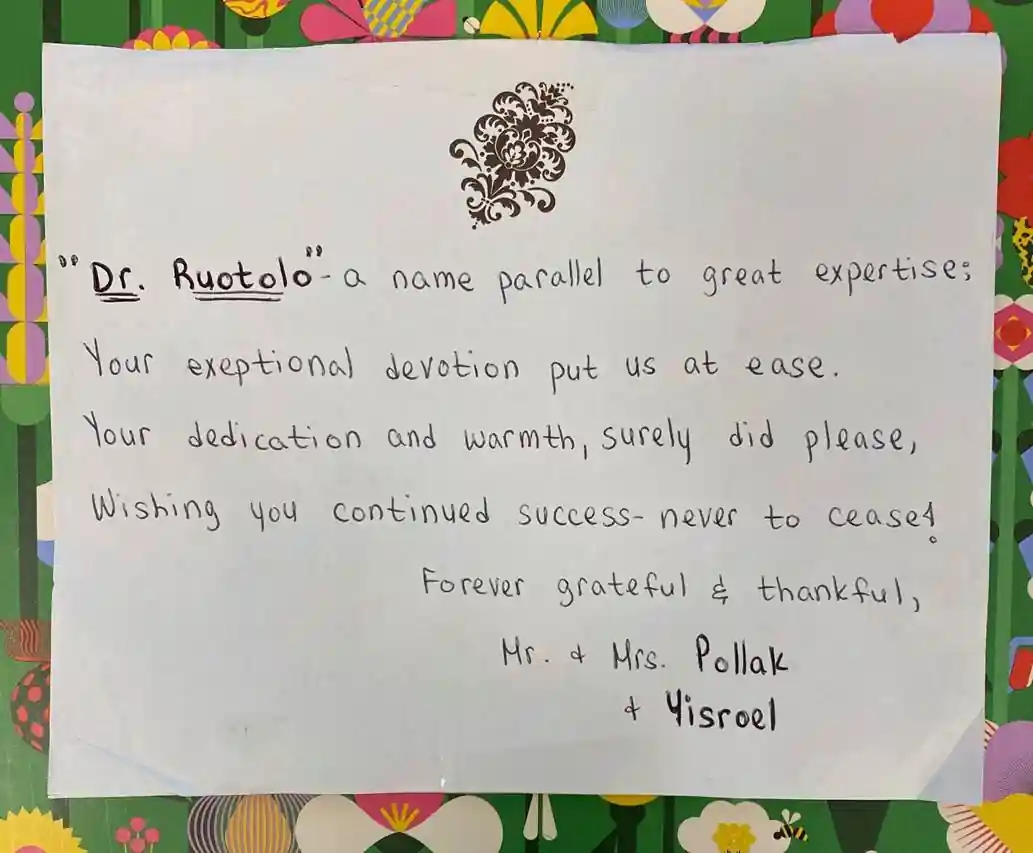 routuo thankyou card from patient