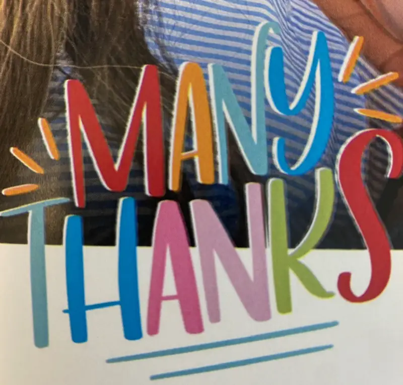 thank you card testimonial